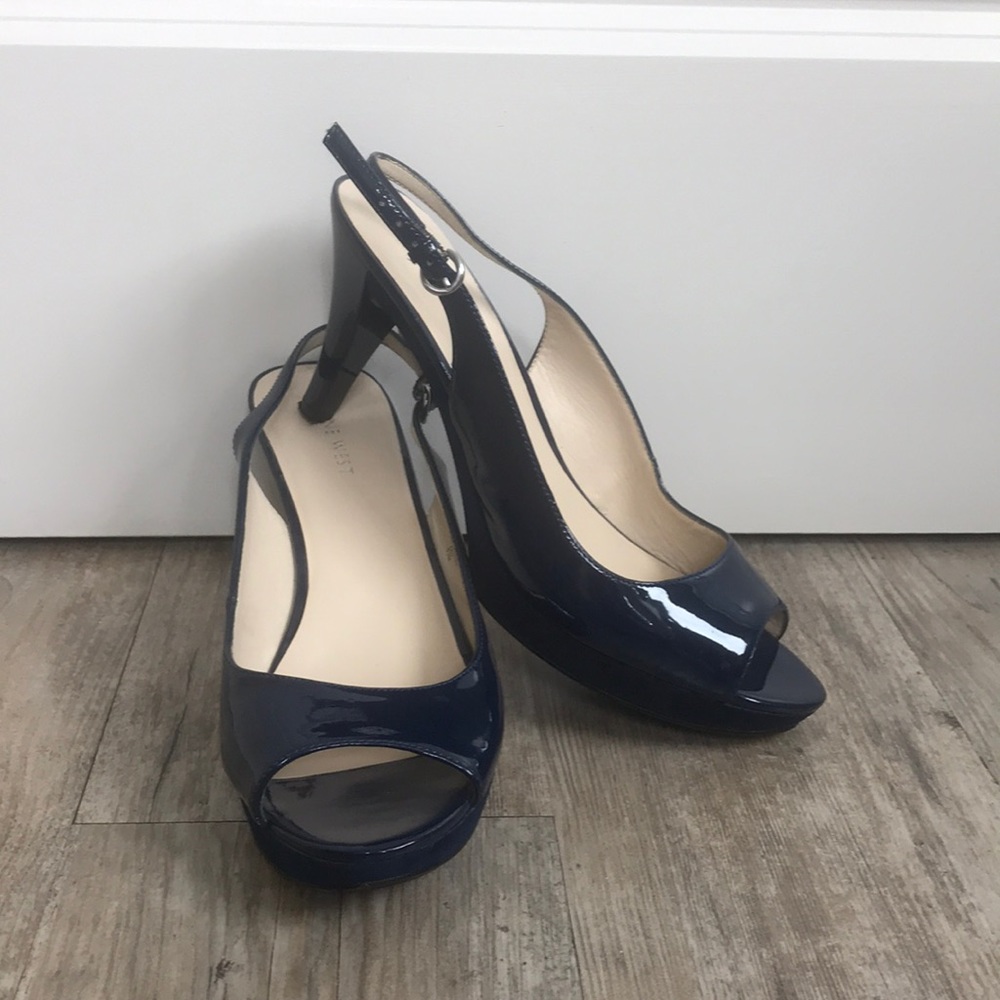 Nine West | Slingback Open-toe Pumps | 9.5